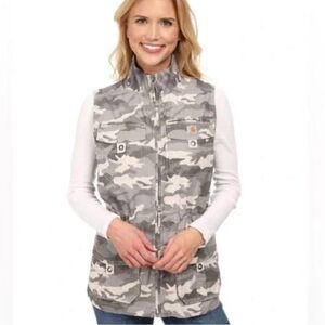 Carhartt women’s asphalt camo utility vest size M